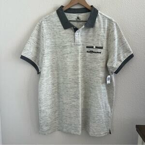 NWT Disney Walt Disney World Men's Gray Polo Classic Fit Large